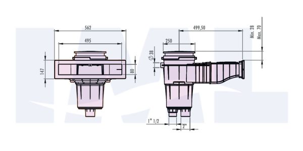 dimensioni skimmer