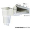 skimmer sfioratore misure