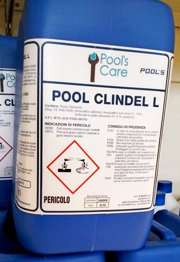 pool clindel detergente